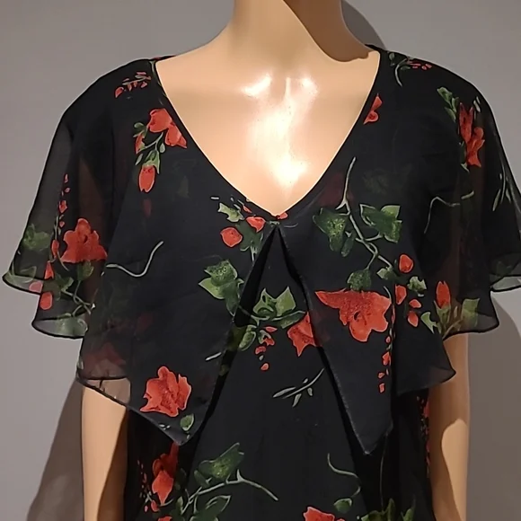 Hell Bunny Vixen Lily inspired sheer crepe dress size L - Picture 6 of 10